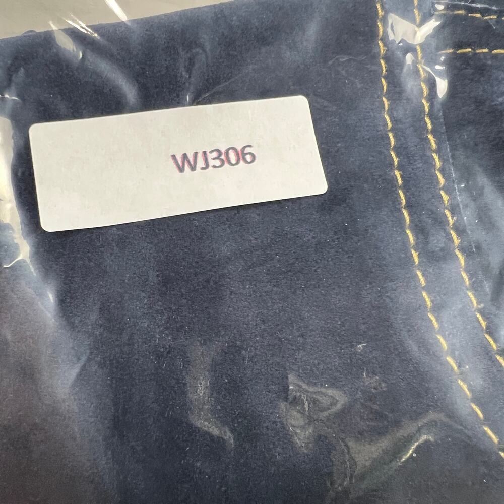 Isaac Mizrahi for Target Navy Blue Suede Leather Jeans Pants Size 4 - Picture 12 of 12